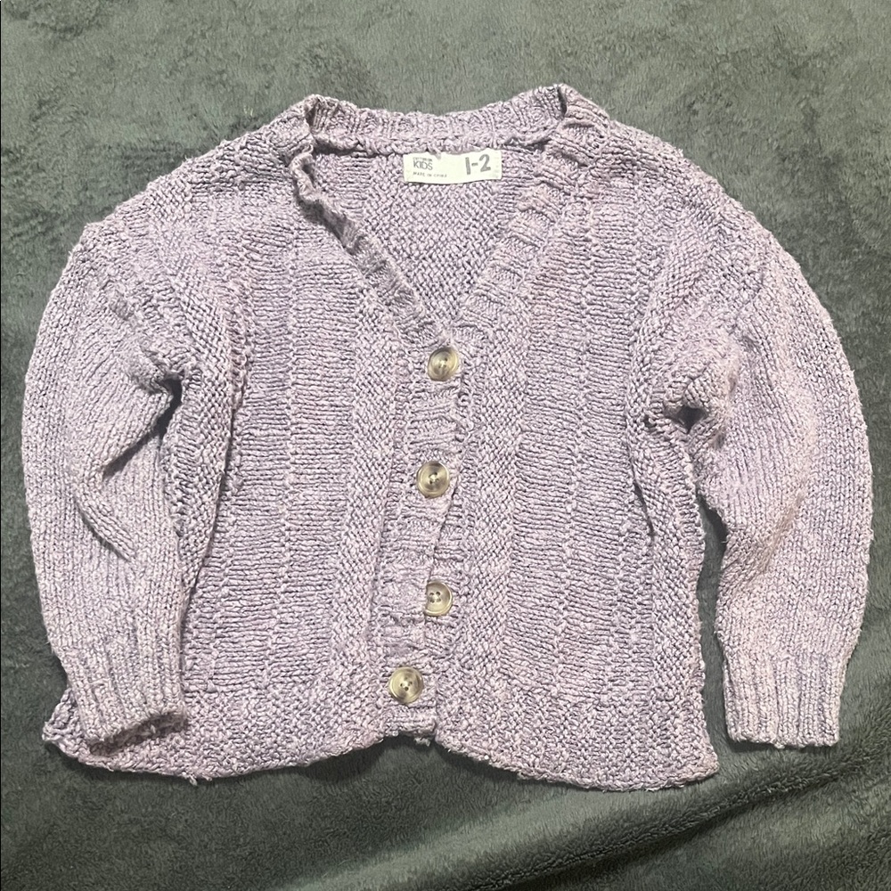 Cotton On Lavender Toddler Knit Cardigan